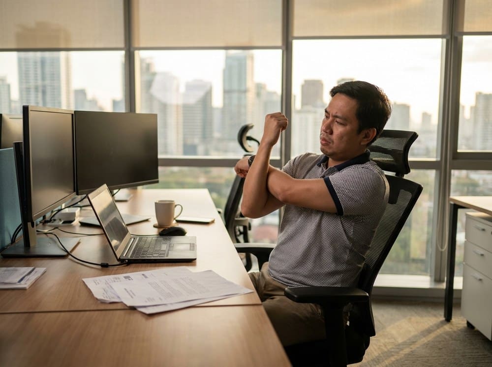 Neck and shoulder WFH pain